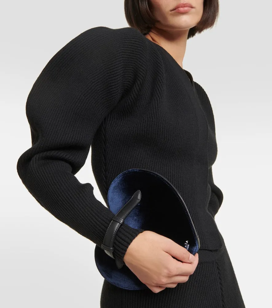 Alaia Le C√Ö¬ìur velvet heart clutch