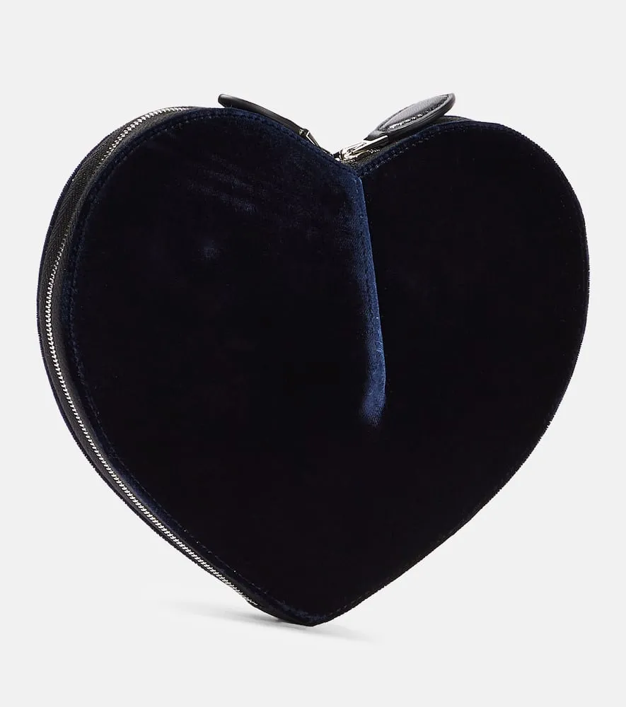 Alaia Le C√Ö¬ìur velvet heart clutch