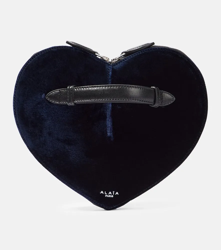 Alaia Le C√Ö¬ìur velvet heart clutch