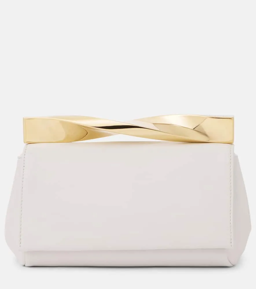 Aquazzura Twist Mini leather clutch