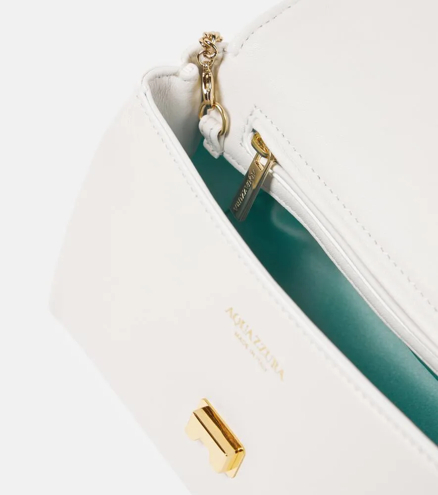 Aquazzura Twist Mini leather clutch