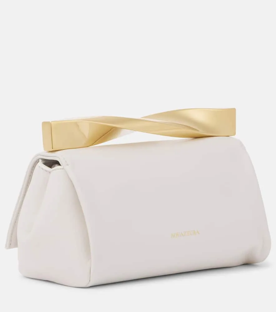 Aquazzura Twist Mini leather clutch