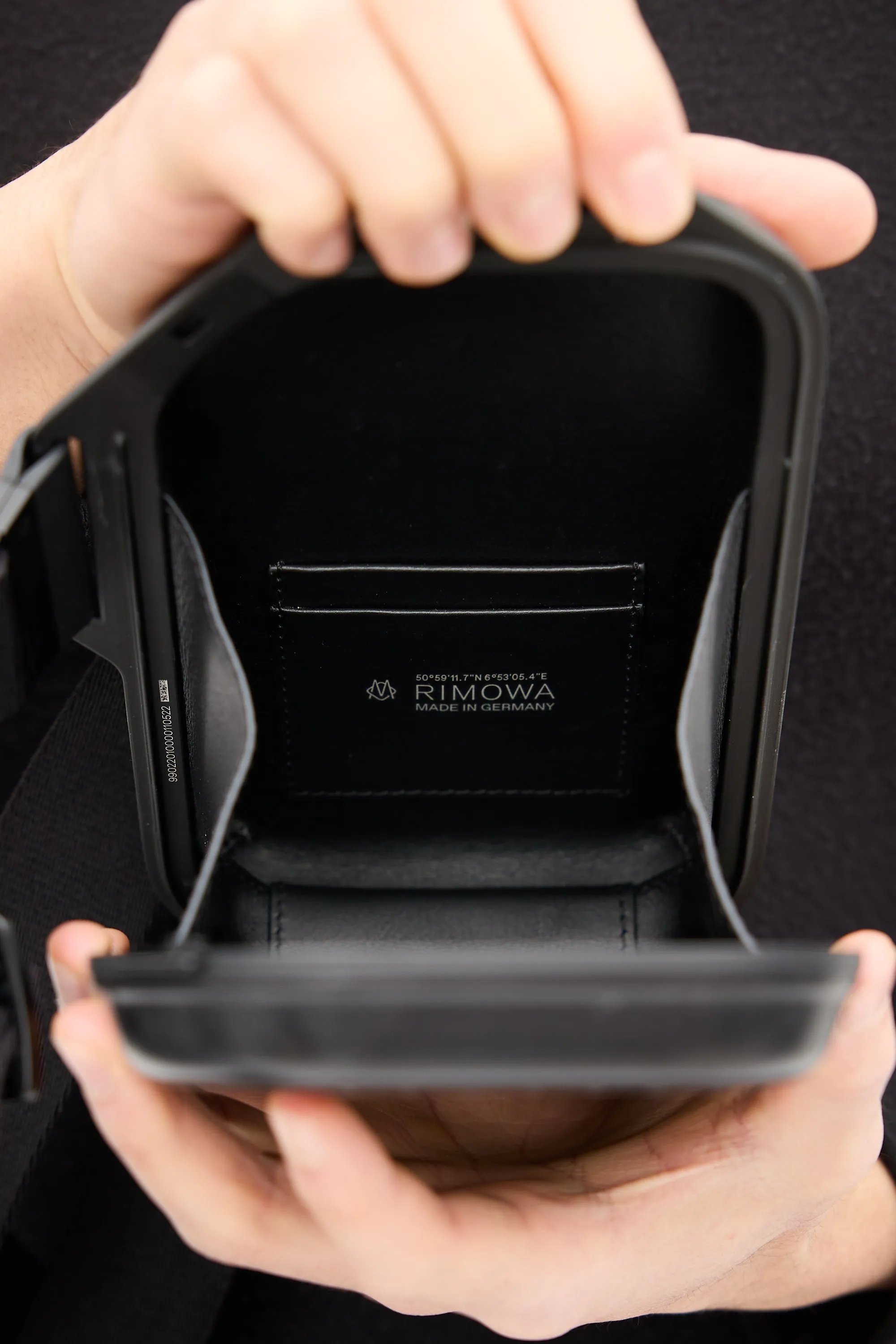 Black Aluminum Sling Clutch Bag