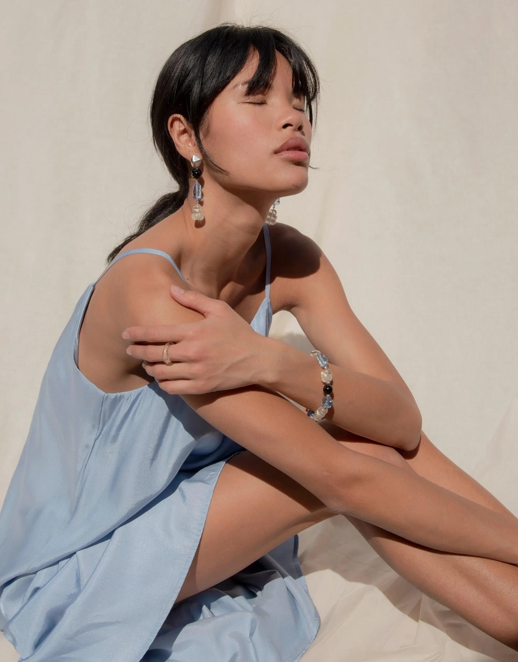 Blue Pearl Earrings