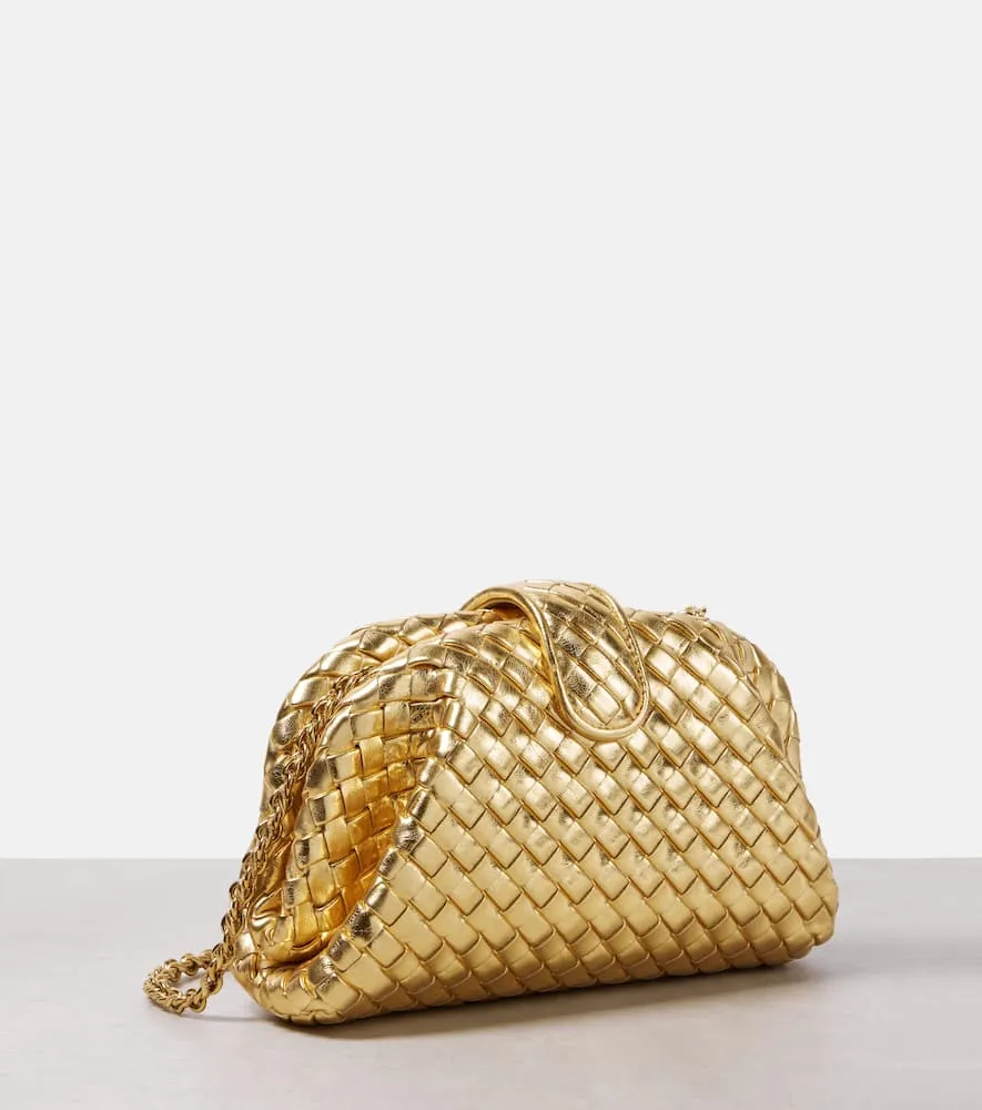 Bottega Veneta Lauren 1980 Small mirrored leather clutch