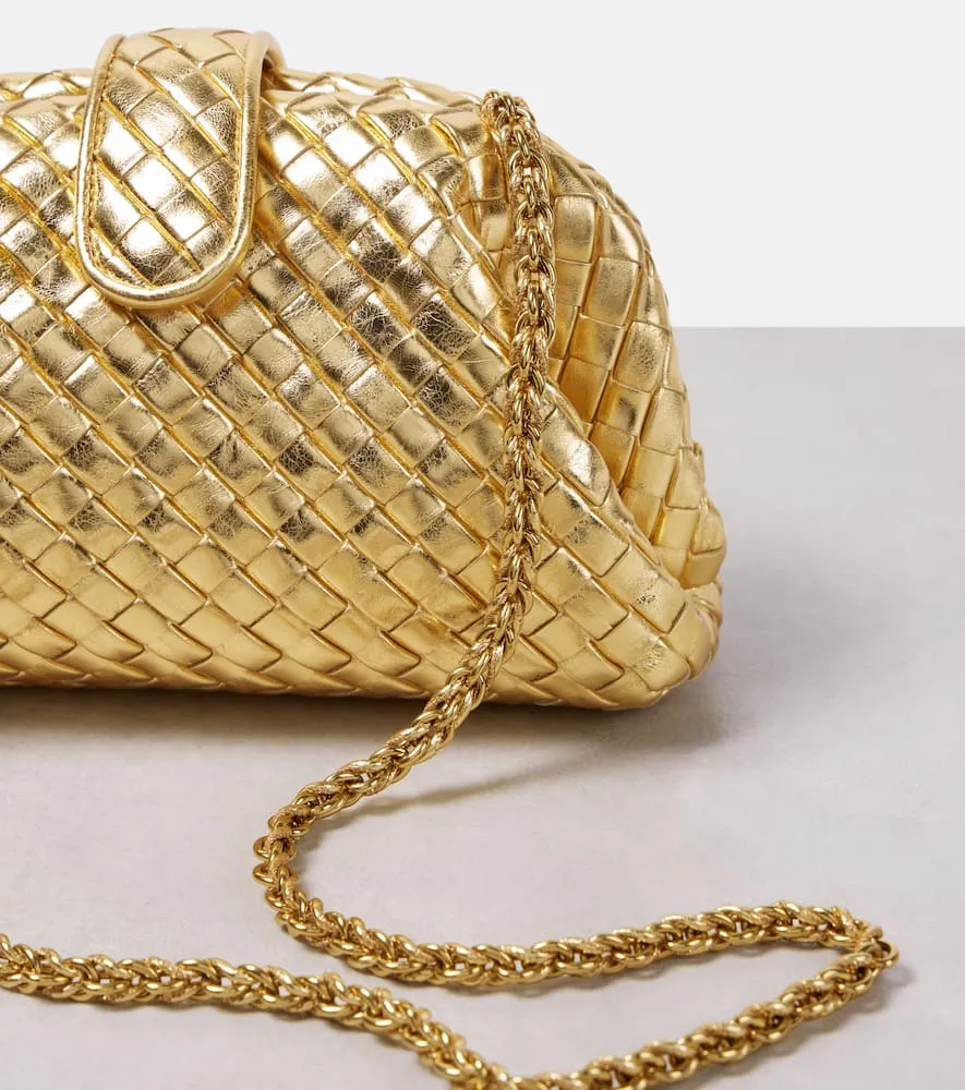 Bottega Veneta Lauren 1980 Small mirrored leather clutch