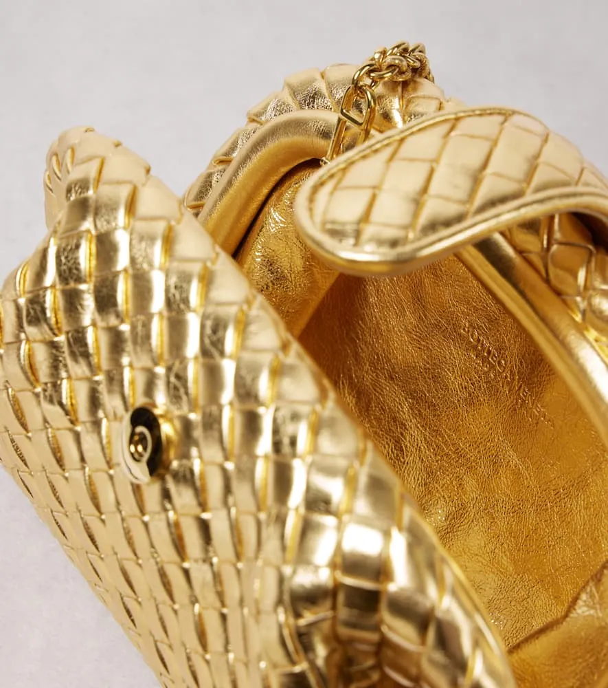 Bottega Veneta Lauren 1980 Small mirrored leather clutch