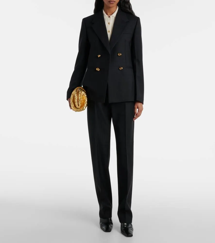 Bottega Veneta Lauren 1980 Small mirrored leather clutch