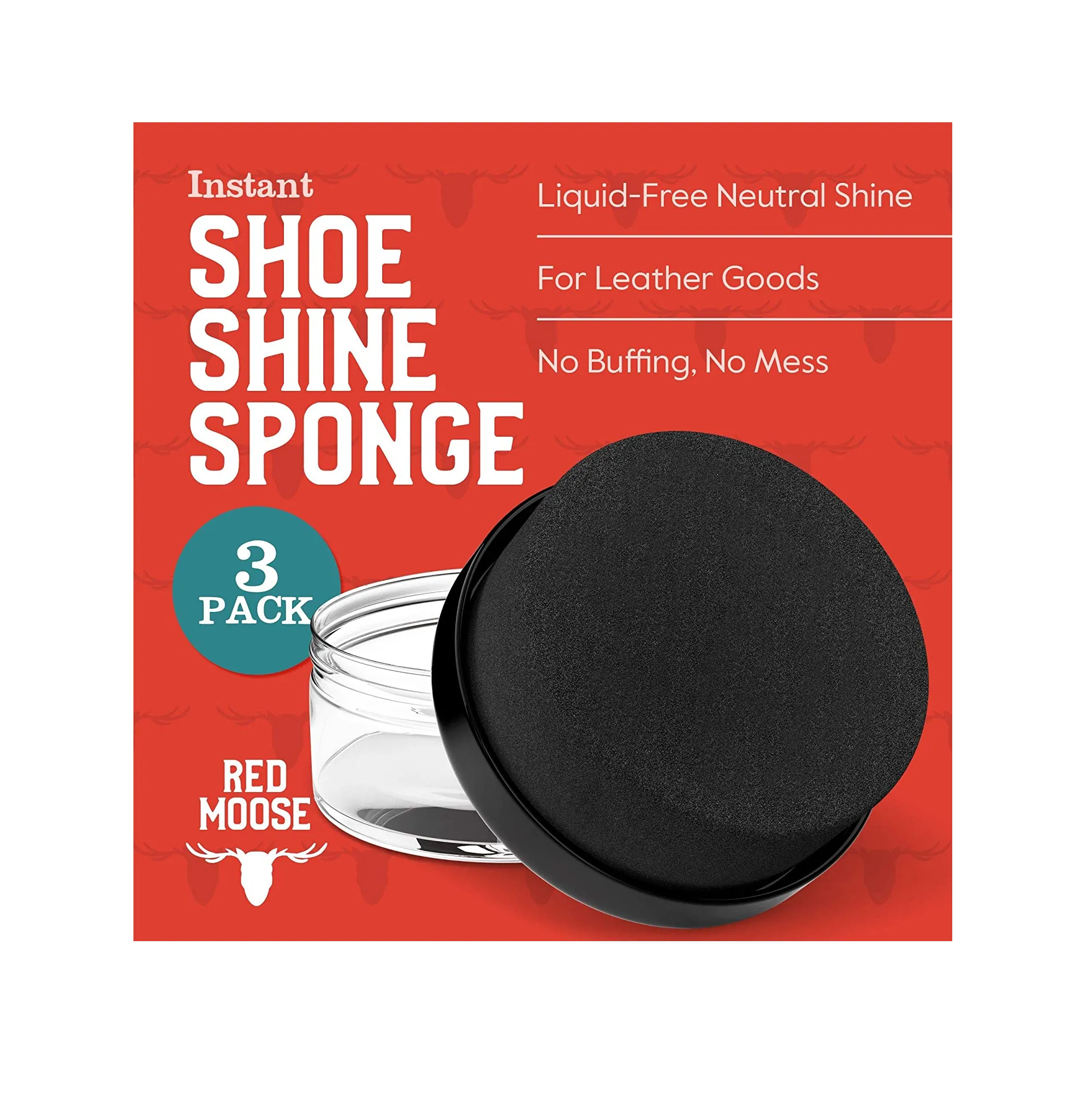 Instant Shoe Shine Sponge - 3pk Shoe Shine Sponges for Leather Shoes and Boots – Red Moose