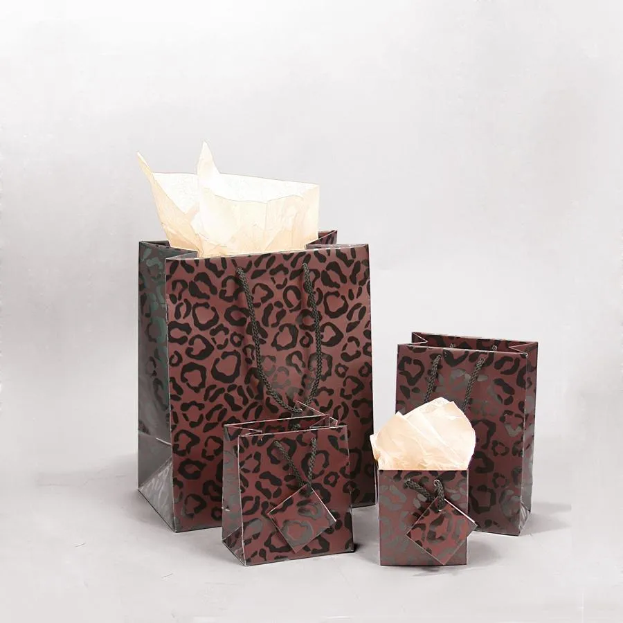 Leopard Spot Coating Tote Bags (10Bags/Pack)