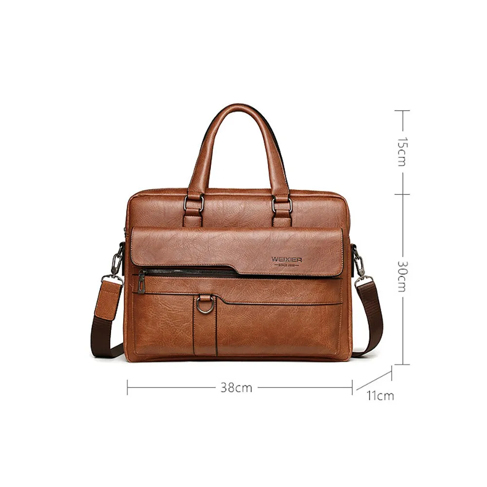 Men Briefcase Bag for Documents Designer Leather Luxury Brand Men's Business Travel Bag A4 Document Organizer handbag