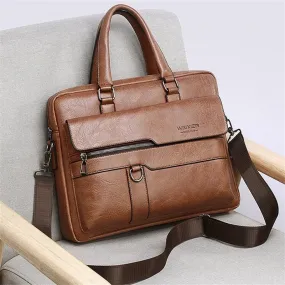 Men Briefcase Bag for Documents Designer Leather Luxury Brand Men's Business Travel Bag A4 Document Organizer handbag