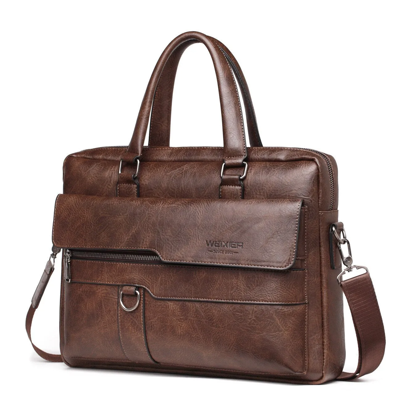 Men Briefcase Bag for Documents Designer Leather Luxury Brand Men's Business Travel Bag A4 Document Organizer handbag