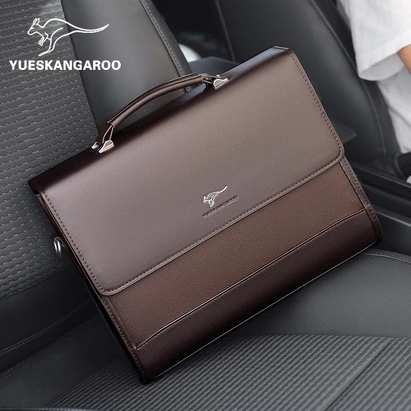 Men Laptop Bag Men's Documents Handbags Man For Tote Brand Pu 2023 Briefcase Organizer Bags Shoulder Business Leather For Male