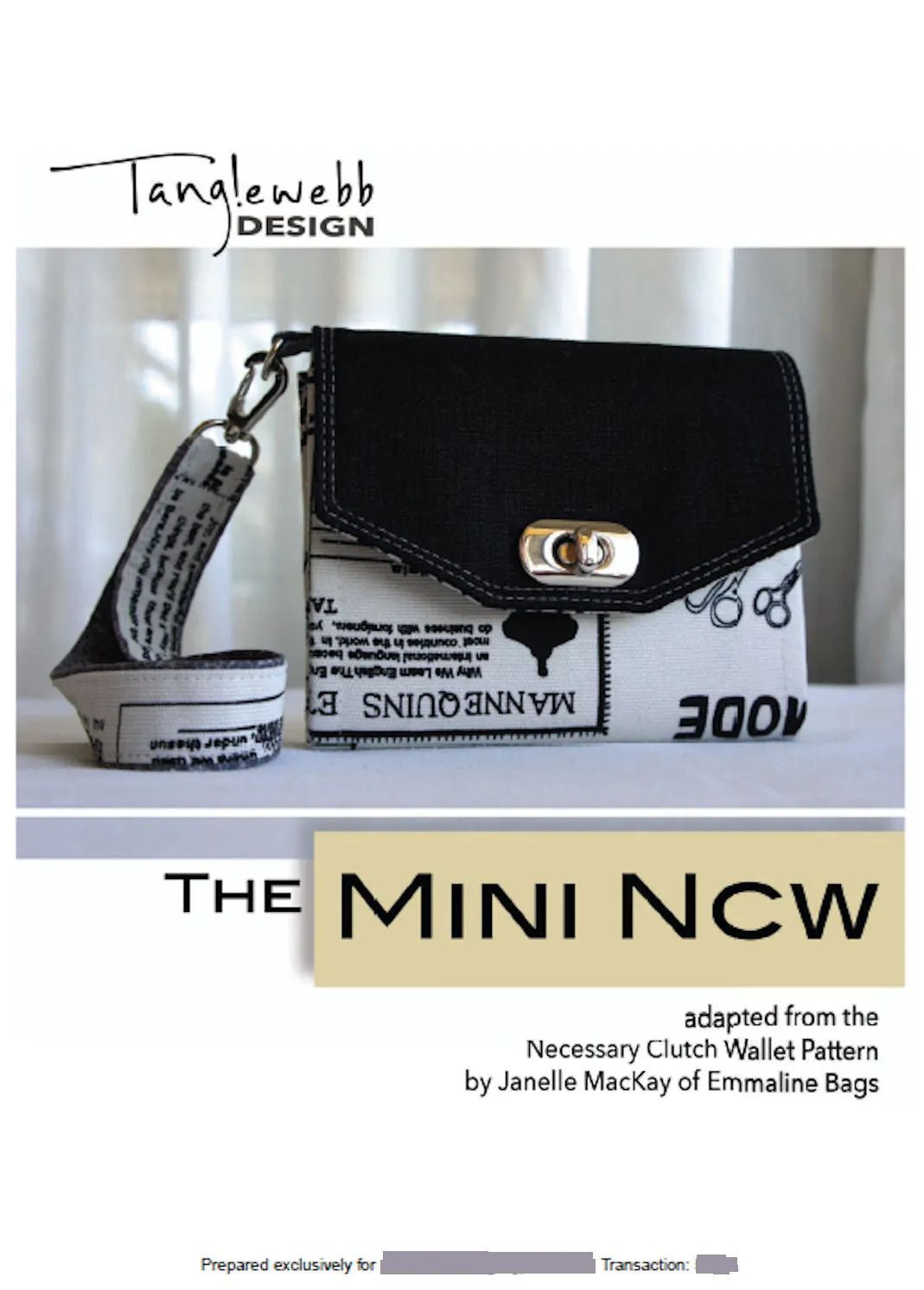 Mini Necessary Clutch Wallet (NCW) Template 9 piece set -CL2141