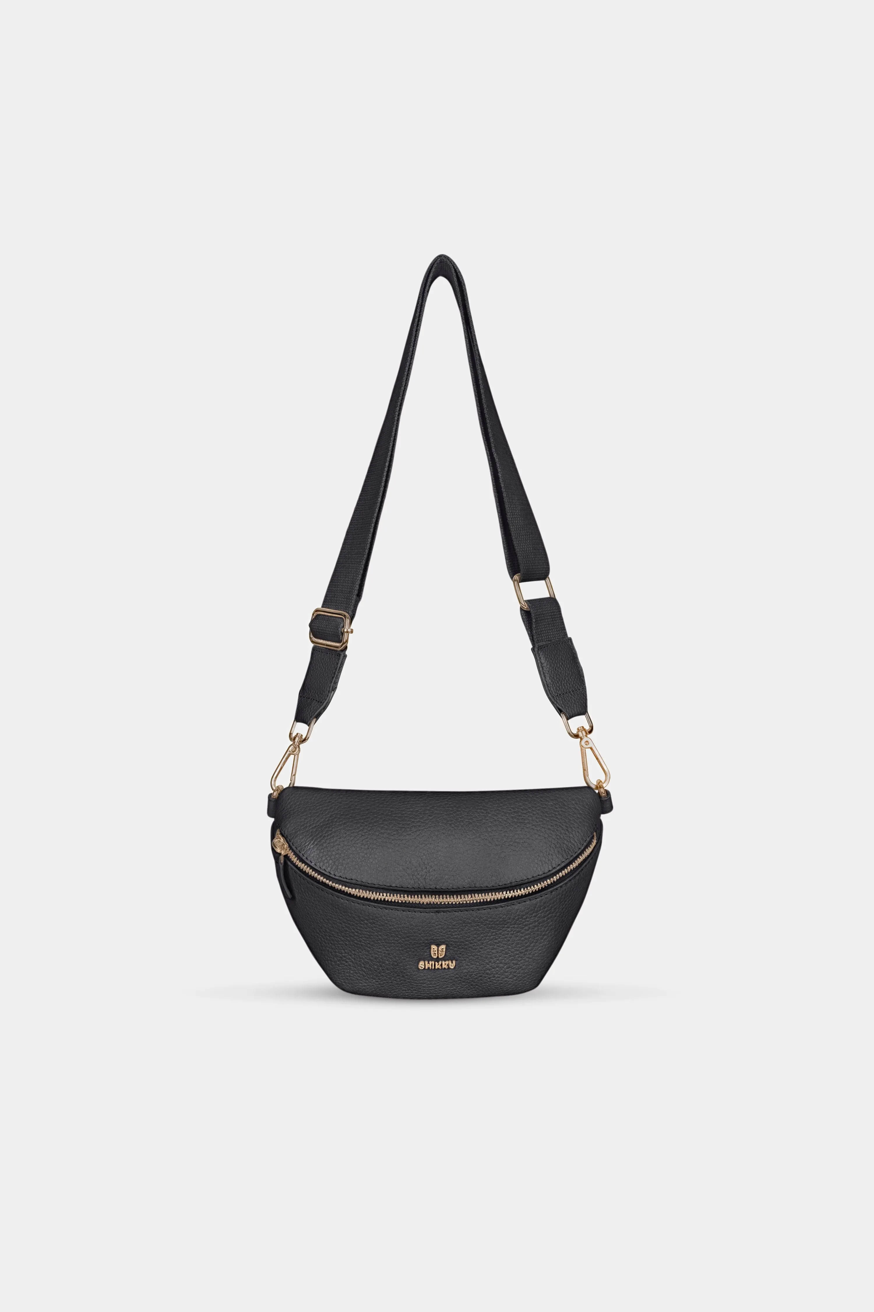 Sling Leather Bag - Black