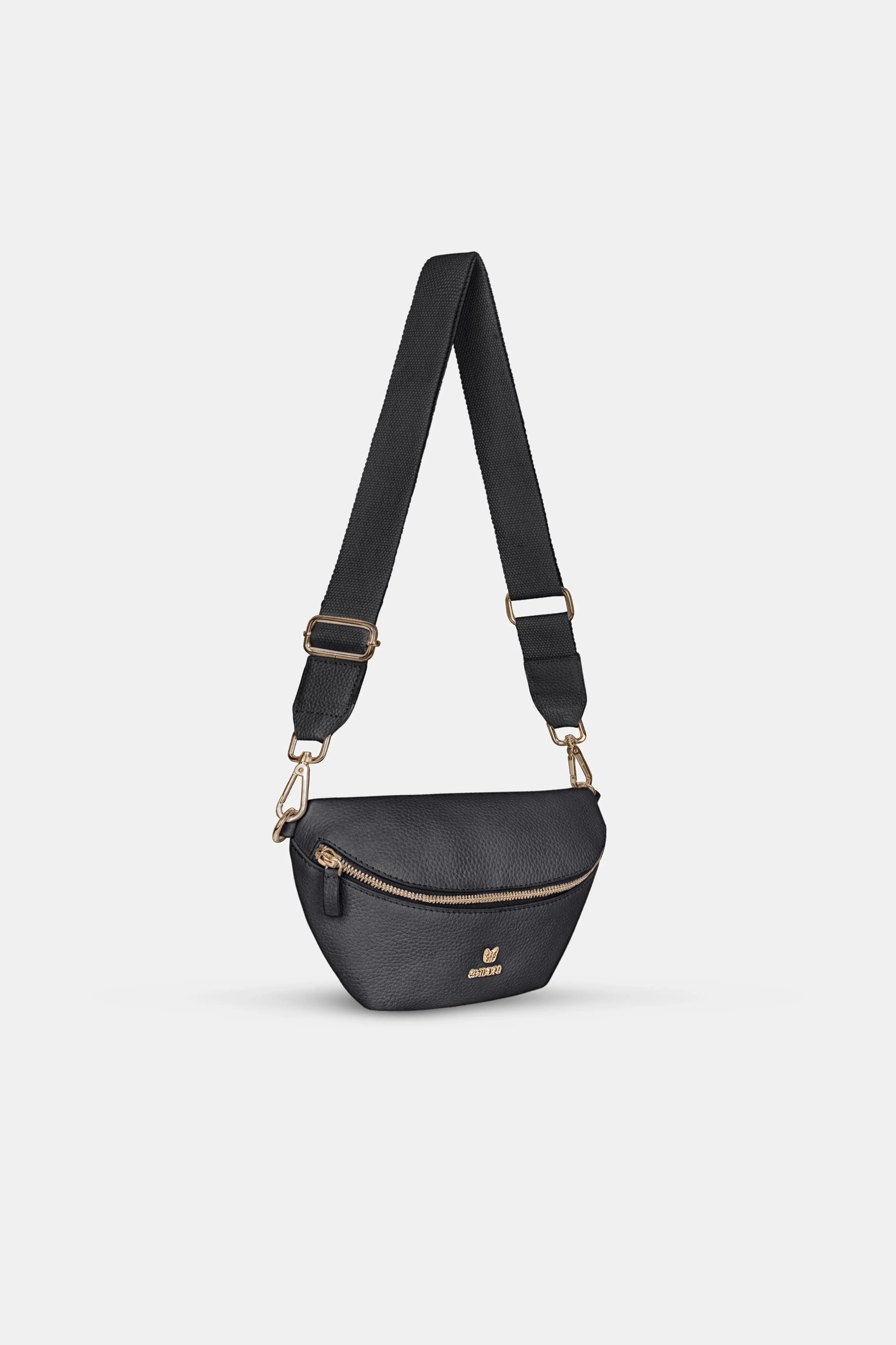Sling Leather Bag - Black
