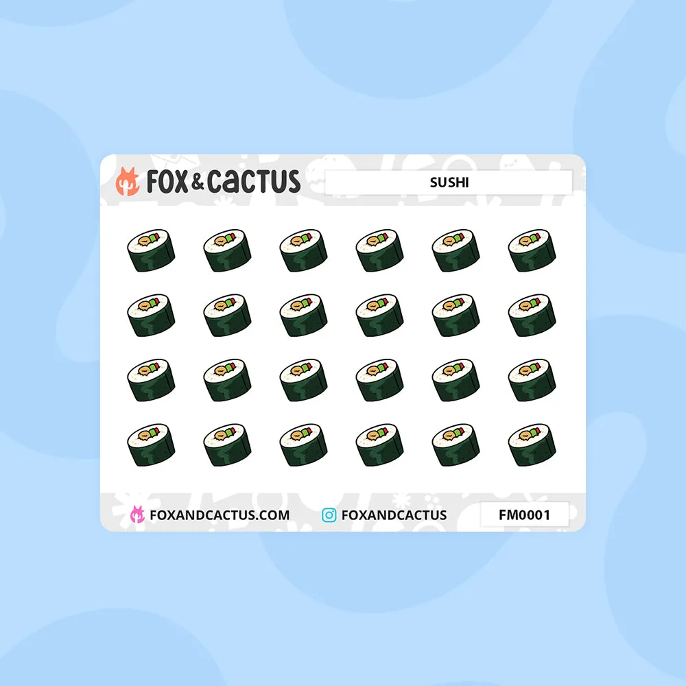 Sushi (Mini Sheet) Stickers