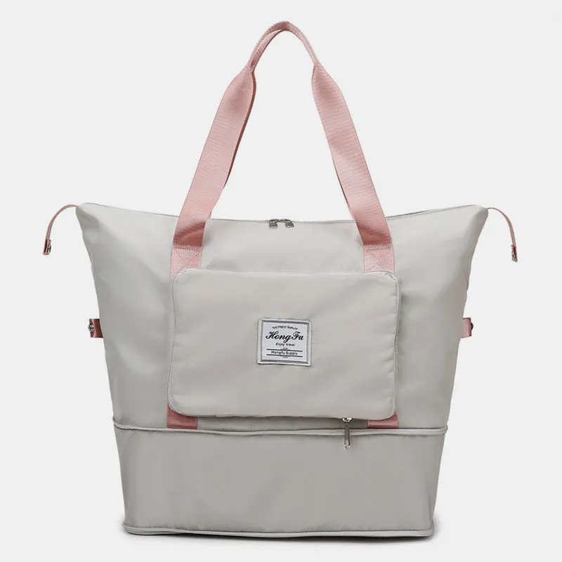 Travel Duffle Bag Extra Large Foldable Tote with Dry Wet Separation Pocket