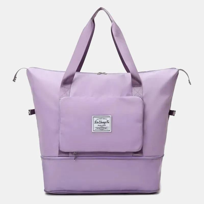 Travel Duffle Bag Extra Large Foldable Tote with Dry Wet Separation Pocket
