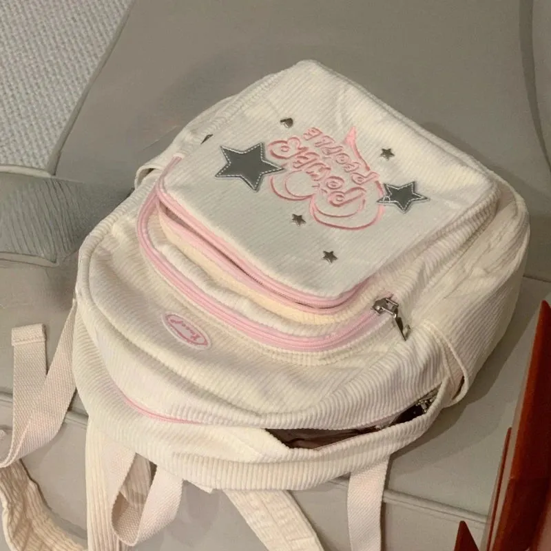 UAKISS  -  Japanese Girls Sweet Letter Kawaii Mini Backpacks Casual All Match Chic Handbags Trendy Y2k Aesthetic Students Schoolbags Women