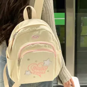 UAKISS  -  Japanese Girls Sweet Letter Kawaii Mini Backpacks Casual All Match Chic Handbags Trendy Y2k Aesthetic Students Schoolbags Women