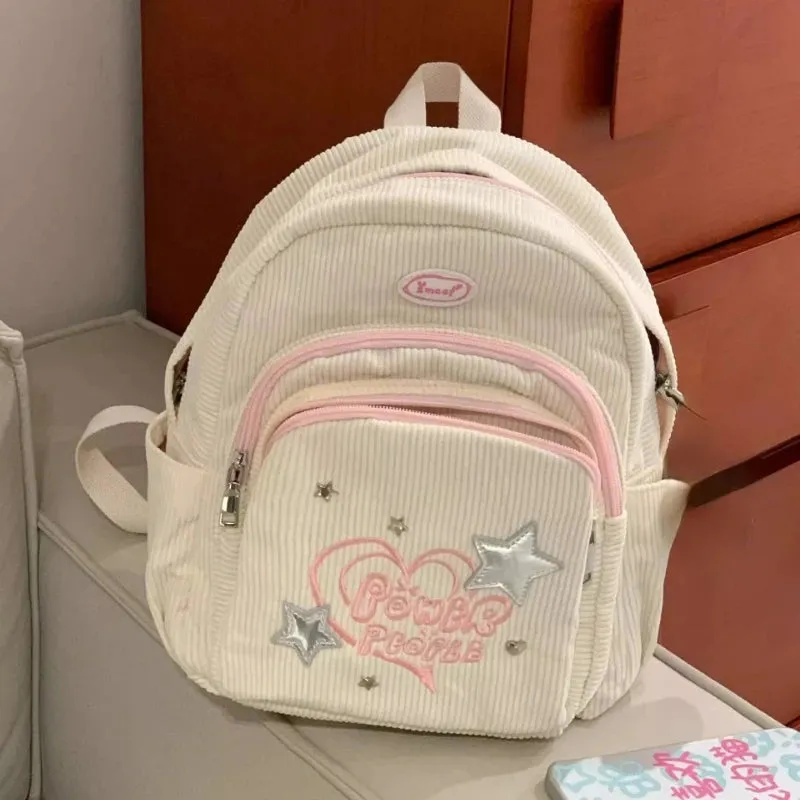 UAKISS  -  Japanese Girls Sweet Letter Kawaii Mini Backpacks Casual All Match Chic Handbags Trendy Y2k Aesthetic Students Schoolbags Women