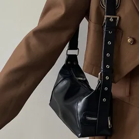 Uakiss Streetwear All Match Casual Women's Handbags Vintage Y2k Aesthetic Simple Shoulder Bag Fashion Trendy Punk Female Crossbody Bags