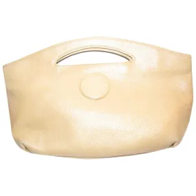 Vintage, Givenchy camel-coloured textured leather, large tote with a leather port hole/punch in the center of the top handle