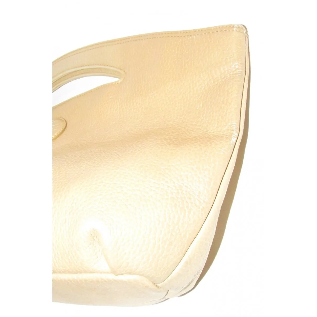 Vintage, Givenchy camel-coloured textured leather, large tote with a leather port hole/punch in the center of the top handle