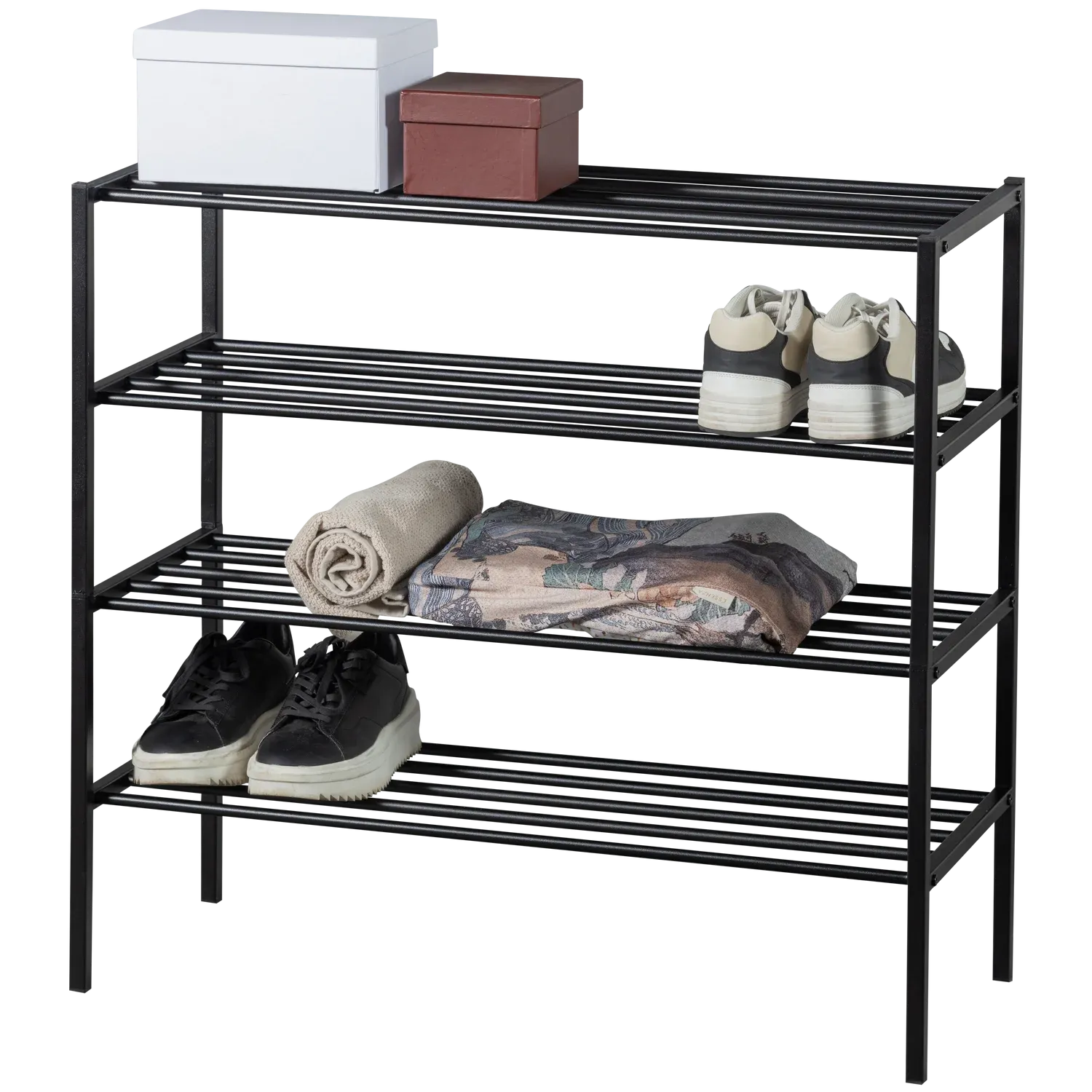 Woood Ferro Shoe Rack Stack of 2 Metal