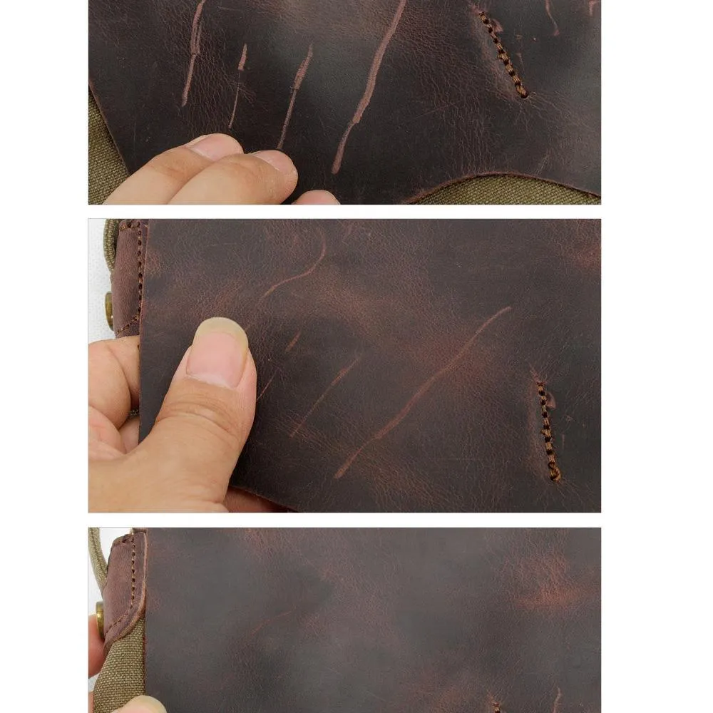 Woosir Brown Convertible Laptop Backpack Briefcase
